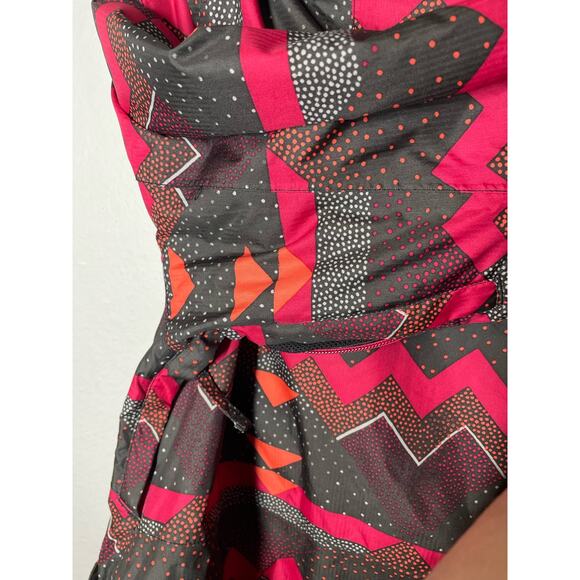 Sims Womens Winter Ski Snowboard Jacket Coat Aztec Chevron Print Small Pink VTG - Picture 6 of 8